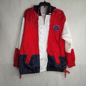 Vintage 80 Gallery Sport Windbreaker Jacket M Giacca Nautical Club Hood Cruise